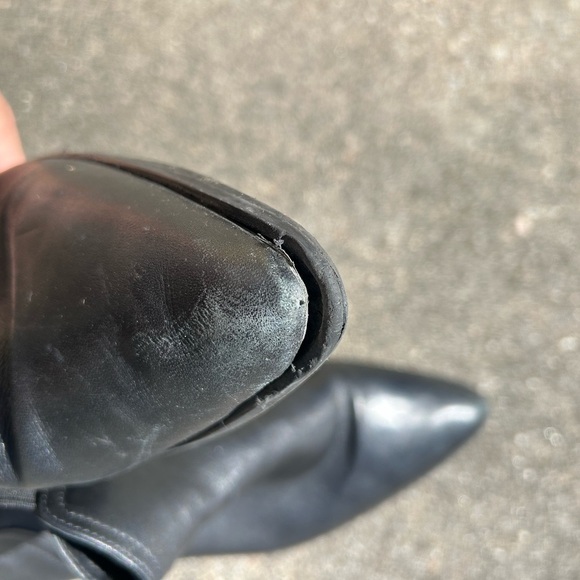 Italian black leather boots size 10 (it says 11 but it’s a US 10) - Picture 9 of 9